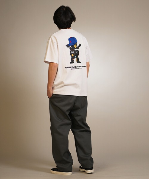 GRIZZLY(グリズリー)の「【ムラサキスポーツ限定】GRIZZLY/グリズリー 半袖Tシャツ メンズ STREET STYLE BEAR G26SS-2403(Tシャツ/カットソー・メンズ・スミクロ/ホワイト・M/L/XL)」の6枚目の写真