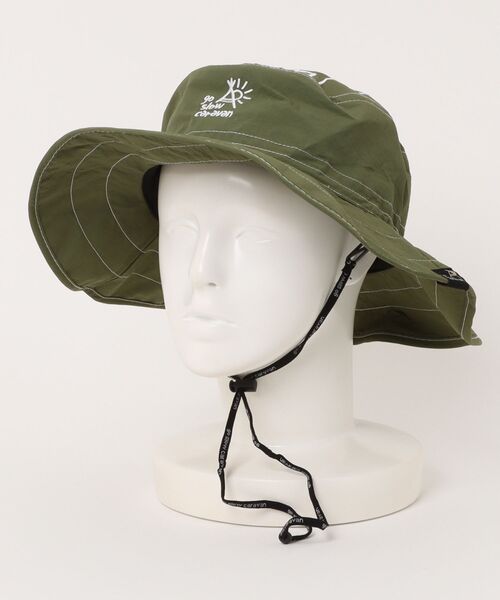 go slow caravan（ゴースローキャラバン）の「タスランナイロン 撥水キャンパーハット（ハット・メンズ・インディゴブルー/ライトイエロー/カーキ/ブラック・FREE）」の14枚目の写真
