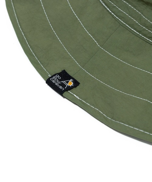 go slow caravan（ゴースローキャラバン）の「タスランナイロン 撥水キャンパーハット（ハット・メンズ・インディゴブルー/ライトイエロー/カーキ/ブラック・FREE）」の10枚目の写真