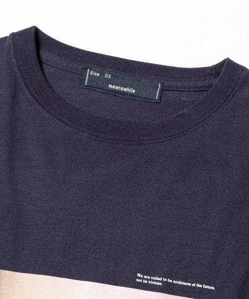 meanswhile(ミーンズワイル)の「Abstract Photograph Tee(Tシャツ/カットソー・メンズ・ブラック/ネイビー・1(S)/2(M)/3(L)/4(XL))」の5枚目の写真