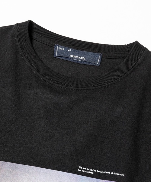 meanswhile(ミーンズワイル)の「Abstract Photograph Tee(Tシャツ/カットソー・メンズ・ブラック/ネイビー・1(S)/2(M)/3(L)/4(XL))」の9枚目の写真