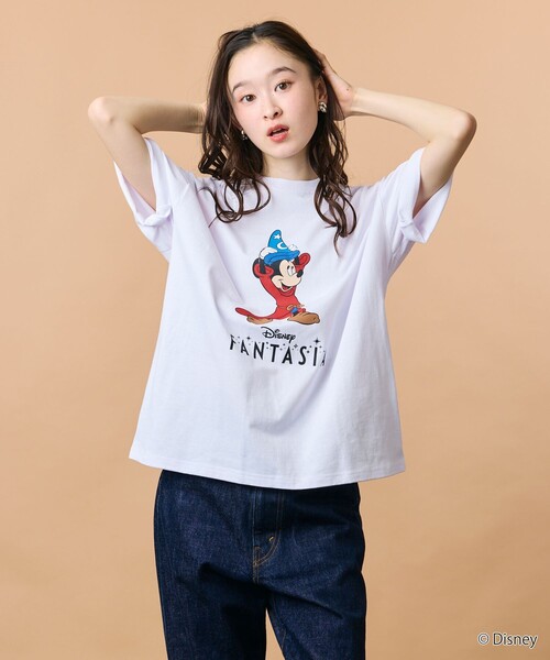 Лимитированная коллекция DISNEY Fantasia Mickey Mouse ключеный принт T‑shirt