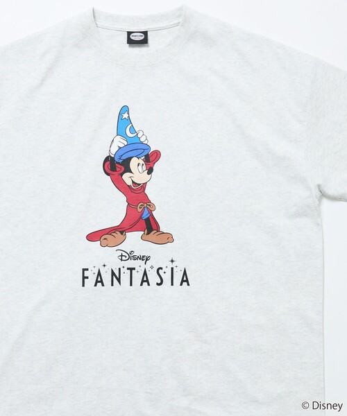 FREAK'S STORE（フリークスストア）の「限定展開 DISNEY ディズニー ファンタジア ミッキーマウス クルーネック プリントTシャツ（Tシャツ/カットソー・メンズ・ホワイト/ピンク/アッシュグレー/ブラック/ネイビー・SMALL/MEDIUM/LARGE）」の4枚目の写真