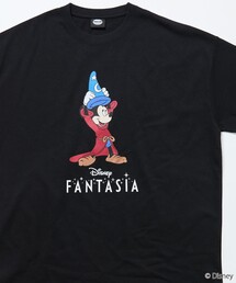 限定展開 DISNEY ディズニー ファンタジア ミッキーマウス クルーネック プリントTシャツ