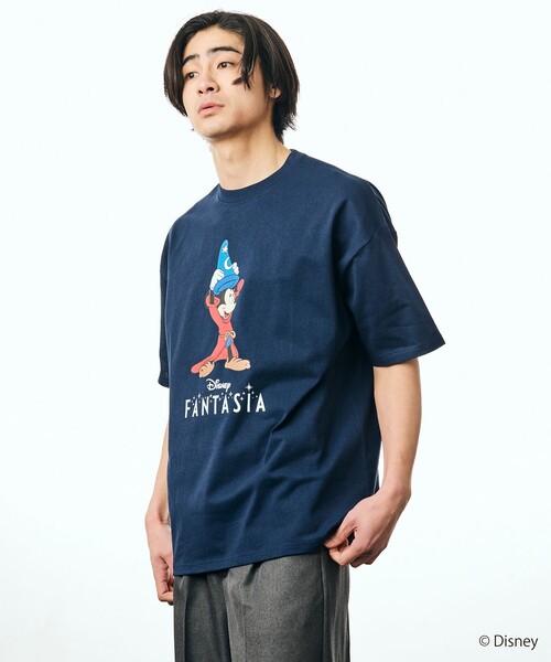 FREAK'S STORE（フリークスストア）の「限定展開 DISNEY ディズニー ファンタジア ミッキーマウス クルーネック プリントTシャツ（Tシャツ/カットソー・メンズ・ホワイト/ピンク/アッシュグレー/ブラック/ネイビー・SMALL/MEDIUM/LARGE）」の18枚目の写真