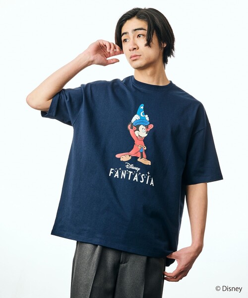 FREAK'S STORE（フリークスストア）の「限定展開 DISNEY ディズニー ファンタジア ミッキーマウス クルーネック プリントTシャツ（Tシャツ/カットソー・メンズ・ホワイト/ピンク/アッシュグレー/ブラック/ネイビー・SMALL/MEDIUM/LARGE）」の16枚目の写真