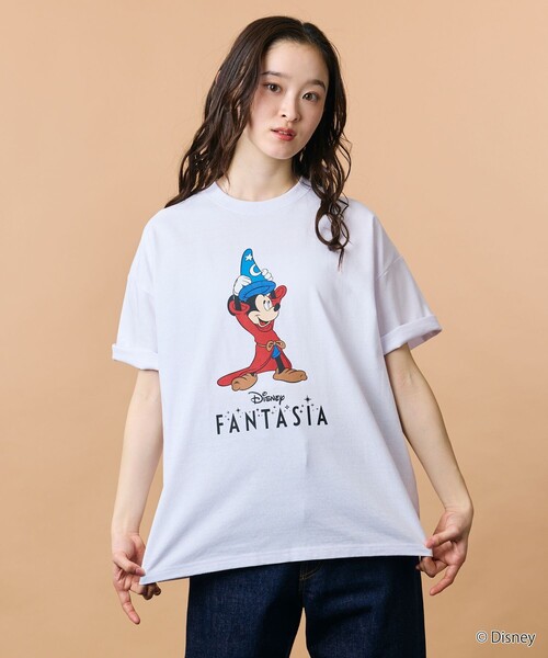FREAK'S STORE（フリークスストア）の「限定展開 DISNEY ディズニー ファンタジア ミッキーマウス クルーネック プリントTシャツ（Tシャツ/カットソー・メンズ・ホワイト/ピンク/アッシュグレー/ブラック/ネイビー・SMALL/MEDIUM/LARGE）」の15枚目の写真