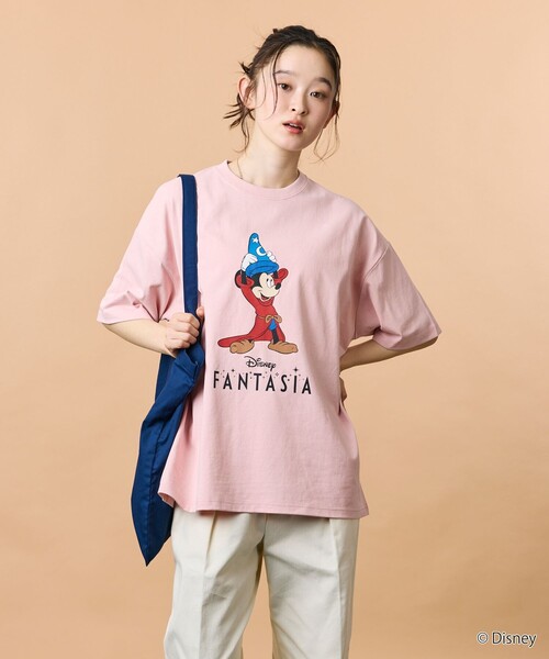FREAK'S STORE（フリークスストア）の「限定展開 DISNEY ディズニー ファンタジア ミッキーマウス クルーネック プリントTシャツ（Tシャツ/カットソー・メンズ・ホワイト/ピンク/アッシュグレー/ブラック/ネイビー・SMALL/MEDIUM/LARGE）」の9枚目の写真
