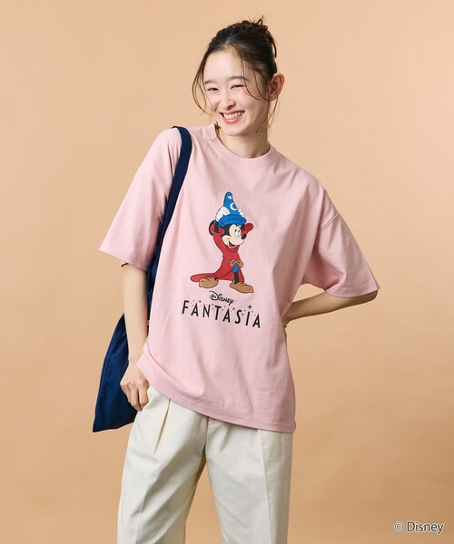 FREAK'S STORE（フリークスストア）の「限定展開 DISNEY ディズニー ファンタジア ミッキーマウス クルーネック プリントTシャツ（Tシャツ/カットソー・メンズ・ホワイト/ピンク/アッシュグレー/ブラック/ネイビー・SMALL/MEDIUM/LARGE）」の6枚目の写真