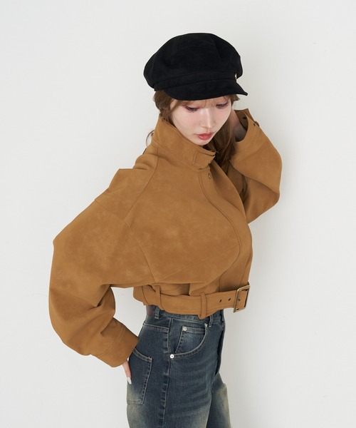 RAY CASSIN(レイカズン)の「金釦キャスケット(キャスケット・レディース・ダークブラウン/ブラック・FREE)」の6枚目の写真