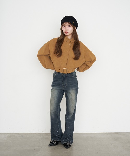 RAY CASSIN(レイカズン)の「金釦キャスケット(キャスケット・レディース・ダークブラウン/ブラック・FREE)」の7枚目の写真