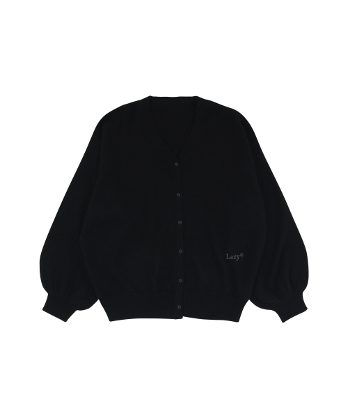 LAZYZ(レイジジ)の「イージーソフトルーズフィットニットカーディガン(6色)(カーディガン/ボレロ・レディース・ブラック/ブラウン/アイボリー/ホワイト×ネイビー/ミックスグレー/アッシュグレー・F)」の12枚目の写真
