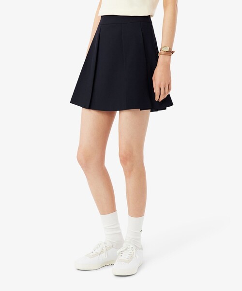 LACOSTE(ラコステ)の「テニスプリーツ鹿の子地スカート(スカート・レディース・ダークネイビー・40/36/38/34)」の1枚目の写真
