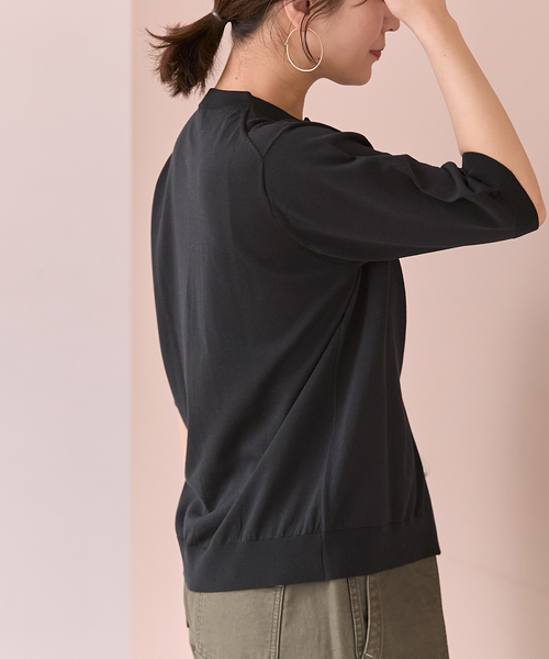 JOURNAL STANDARD(ジャーナルスタンダード)の「【UVカット/洗える/接触冷感】WASHABLE COOL UV ハーフスリーブカーディガン(カーディガン/ボレロ・レディース・ブラウン/ブラック・FREE)」の11枚目の写真