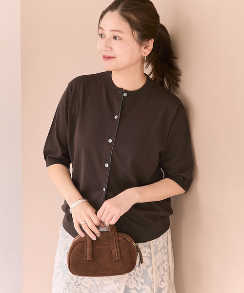 JOURNAL STANDARD(ジャーナルスタンダード)の「【UVカット/洗える/接触冷感】WASHABLE COOL UV ハーフスリーブカーディガン(カーディガン/ボレロ・レディース・ブラウン/ブラック・FREE)」の17枚目の写真