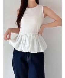 RESEXXY | ラッフルペプラムカットトップス(Tシャツ/カットソー)