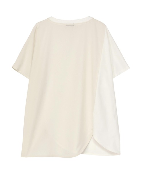 ZUCCa（ズッカ）の「(S)DRAPE DOCKING JERSEY（Tシャツ/カットソー・レディース・ホワイト/ブラック/ダークグレー・M size）」の7枚目の写真