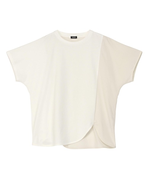 ZUCCa（ズッカ）の「(S)DRAPE DOCKING JERSEY（Tシャツ/カットソー・レディース・ホワイト/ブラック/ダークグレー・M size）」の8枚目の写真