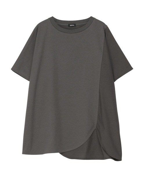 ZUCCa（ズッカ）の「(S)DRAPE DOCKING JERSEY（Tシャツ/カットソー・レディース・ホワイト/ブラック/ダークグレー・M size）」の5枚目の写真
