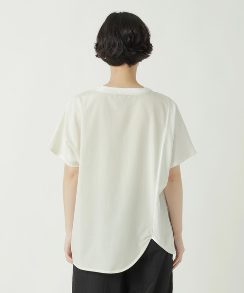 ZUCCa（ズッカ）の「(S)DRAPE DOCKING JERSEY（Tシャツ/カットソー・レディース・ホワイト/ブラック/ダークグレー・M size）」の11枚目の写真