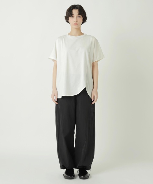 ZUCCa（ズッカ）の「(S)DRAPE DOCKING JERSEY（Tシャツ/カットソー・レディース・ホワイト/ブラック/ダークグレー・M size）」の12枚目の写真