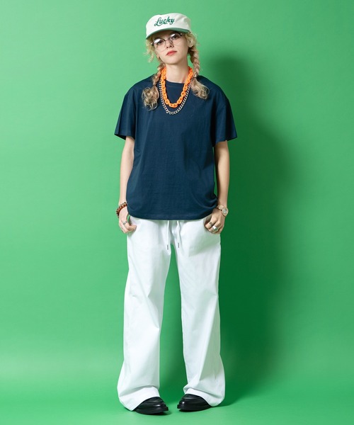 a.p.o.v.（エーピーオービー）の「a.p.o.v. 短丈ルーズTシャツ（Tシャツ/カットソー・メンズ・ホワイト/ネイビー/ブラック/カーキ/グレー・ONESIZE）」の7枚目の写真