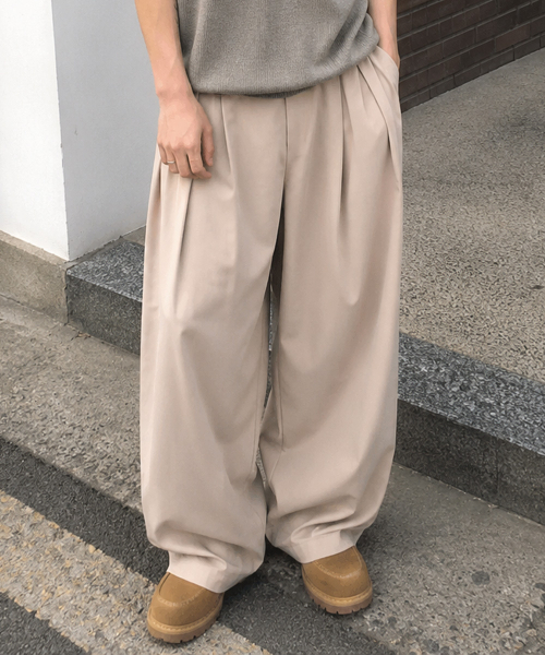 MOZMOZ(モズモズ)の「コンフォートサマー ワイドパンツ ベージュ(その他パンツ・レディース・その他・XXX-LARGE/XXL/XL/M)」の1枚目の写真