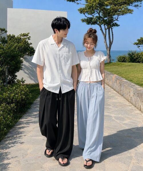 MOZMOZ(モズモズ)の「コンフォートサマー ワイドパンツ ベージュ(その他パンツ・レディース・その他・XXX-LARGE/XXL/XL/M)」の11枚目の写真