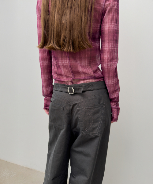 DIAGONAL（ダイアゴナル）の「CURVED STURDY TROUSERS (dark grey)（その他パンツ・レディース・その他・SMALL/MEDIUM）」の12枚目の写真
