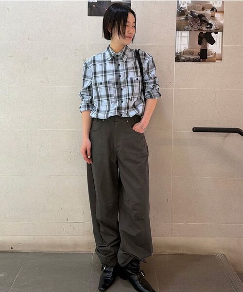 DIAGONAL（ダイアゴナル）の「CURVED STURDY TROUSERS (dark grey)（その他パンツ・レディース・その他・SMALL/MEDIUM）」の5枚目の写真