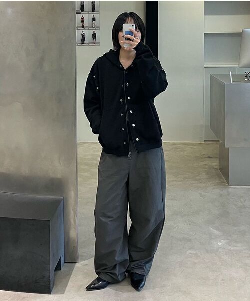 DIAGONAL（ダイアゴナル）の「CURVED STURDY TROUSERS (dark grey)（その他パンツ・レディース・その他・SMALL/MEDIUM）」の4枚目の写真