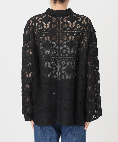 B.C STOCK(ベーセーストック)の「手洗い可 / レースembroideryシャツ(シャツ/ブラウス・レディース・ブラック/アイボリー/ホワイト・FREE)」の16枚目の写真