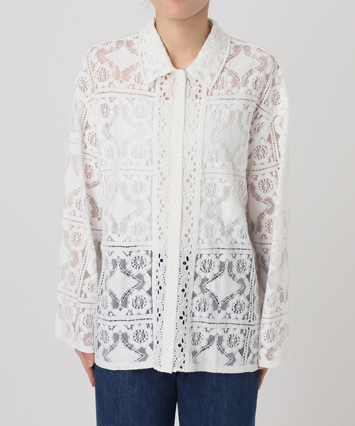 手洗い可 / レースembroideryシャツ（シャツ/ブラウス）｜B.C STOCK