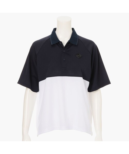 BRIEFING(ブリーフィング)の「【BRIEFING GOLF/ブリーフィングゴルフ】WS BI-COLOR POLO RF(Tシャツ/カットソー・レディース・ネイビー/ブラック・S/M)」の2枚目の写真