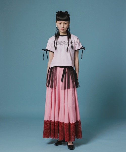 NON TOKYO（ノントーキョー）の「LACE RIBBON SKIRT（その他パンツ・レディース・ピンク/ブラック/ワインレッド・1/2）」の10枚目の写真
