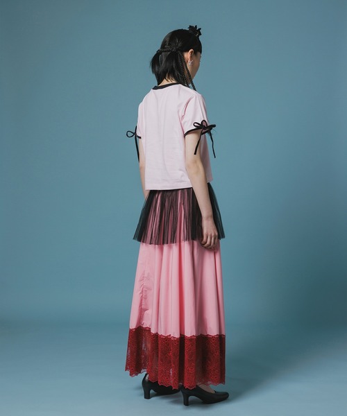 NON TOKYO（ノントーキョー）の「LACE RIBBON SKIRT（その他パンツ・レディース・ピンク/ブラック/ワインレッド・1/2）」の11枚目の写真