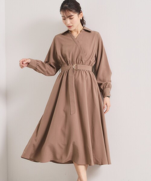 ITS'DEMO（イッツデモ）の「【UVケア／洗濯機OK】カシュクールワンピース（ワンピース・レディース・ブラウン系/ネイビー/ナチュラル・00）」の8枚目の写真