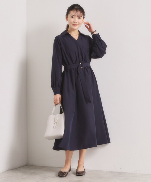 ITS'DEMO（イッツデモ）の「【UVケア／洗濯機OK】カシュクールワンピース（ワンピース・レディース・ブラウン系/ネイビー/ナチュラル・00）」の13枚目の写真