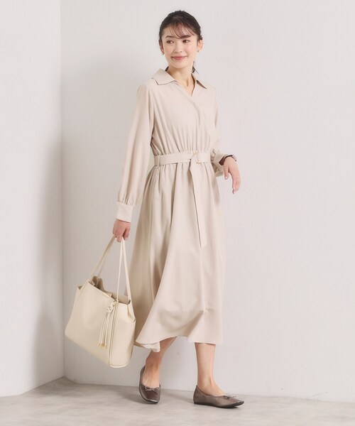 ITS'DEMO（イッツデモ）の「【UVケア／洗濯機OK】カシュクールワンピース（ワンピース・レディース・ブラウン系/ネイビー/ナチュラル・00）」の16枚目の写真