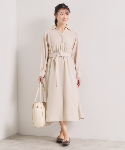 ITS'DEMO（イッツデモ）の「【UVケア／洗濯機OK】カシュクールワンピース（ワンピース・レディース・ブラウン系/ネイビー/ナチュラル・00）」の17枚目の写真