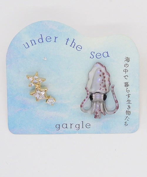 gargle(ガーグル)の「gargle ガーグル:海の生き物シリーズ オーロライカ 星 ピアス(ピアス(両耳用)・レディース・ブルー/ホワイト・FREE)」の7枚目の写真