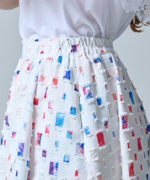 DOUBLE STANDARD CLOTHING(ダブルスタンダードクロージング)の「カラーパネル フレアスカート(スカート・レディース・ブラック/オフホワイト・36/38)」の11枚目の写真