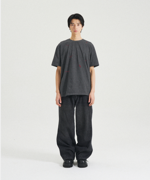 SLOWACID（スローアシッド）の「ウォッシュドスタンプ半袖Tシャツ[チャコール]（Tシャツ/カットソー・レディース・その他・SMALL/MEDIUM/LARGE/X-LARGE）」の5枚目の写真