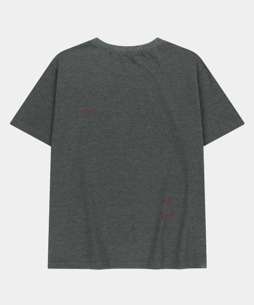 SLOWACID（スローアシッド）の「ウォッシュドスタンプ半袖Tシャツ[チャコール]（Tシャツ/カットソー・レディース・その他・SMALL/MEDIUM/LARGE/X-LARGE）」の6枚目の写真