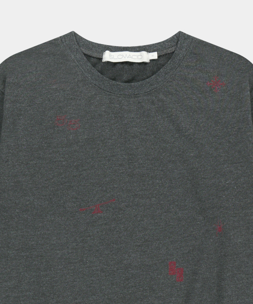 SLOWACID（スローアシッド）の「ウォッシュドスタンプ半袖Tシャツ[チャコール]（Tシャツ/カットソー・レディース・その他・SMALL/MEDIUM/LARGE/X-LARGE）」の7枚目の写真