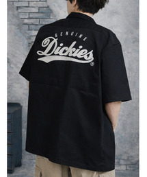Dickies | 【neos】GENUINE DICKIES ジェニュイン ディッキーズ ツイル オープンカラー 半袖 ワークシャツ バック刺繍 ビッグロゴ ルーズシルエット メンズ(シャツ/ブラウス)