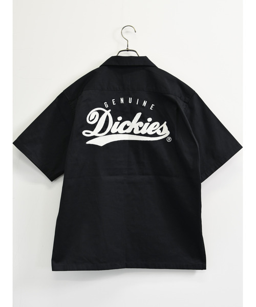 Dickies（ディッキーズ）の「【neos】GENUINE DICKIES ジェニュイン ディッキーズ ツイル オープンカラー 半袖 ワークシャツ バック刺繍 ビッグロゴ ルーズシルエット メンズ（シャツ/ブラウス・メンズ・チャコールグレー/ブラック/カーキ/ベージュ・MEDIUM/LARGE/X-LARGE）」の12枚目の写真