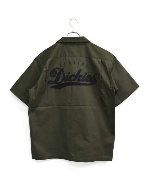 Dickies（ディッキーズ）の「【neos】GENUINE DICKIES ジェニュイン ディッキーズ ツイル オープンカラー 半袖 ワークシャツ バック刺繍 ビッグロゴ ルーズシルエット メンズ（シャツ/ブラウス・メンズ・チャコールグレー/ブラック/カーキ/ベージュ・MEDIUM/LARGE/X-LARGE）」の17枚目の写真