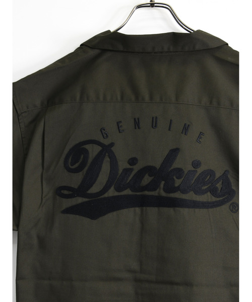 Dickies（ディッキーズ）の「【neos】GENUINE DICKIES ジェニュイン ディッキーズ ツイル オープンカラー 半袖 ワークシャツ バック刺繍 ビッグロゴ ルーズシルエット メンズ（シャツ/ブラウス・メンズ・チャコールグレー/ブラック/カーキ/ベージュ・MEDIUM/LARGE/X-LARGE）」の15枚目の写真