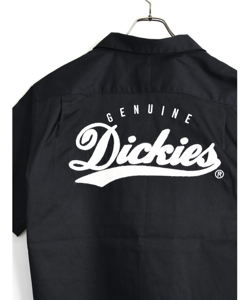 Dickies（ディッキーズ）の「【neos】GENUINE DICKIES ジェニュイン ディッキーズ ツイル オープンカラー 半袖 ワークシャツ バック刺繍 ビッグロゴ ルーズシルエット メンズ（シャツ/ブラウス・メンズ・チャコールグレー/ブラック/カーキ/ベージュ・MEDIUM/LARGE/X-LARGE）」の10枚目の写真